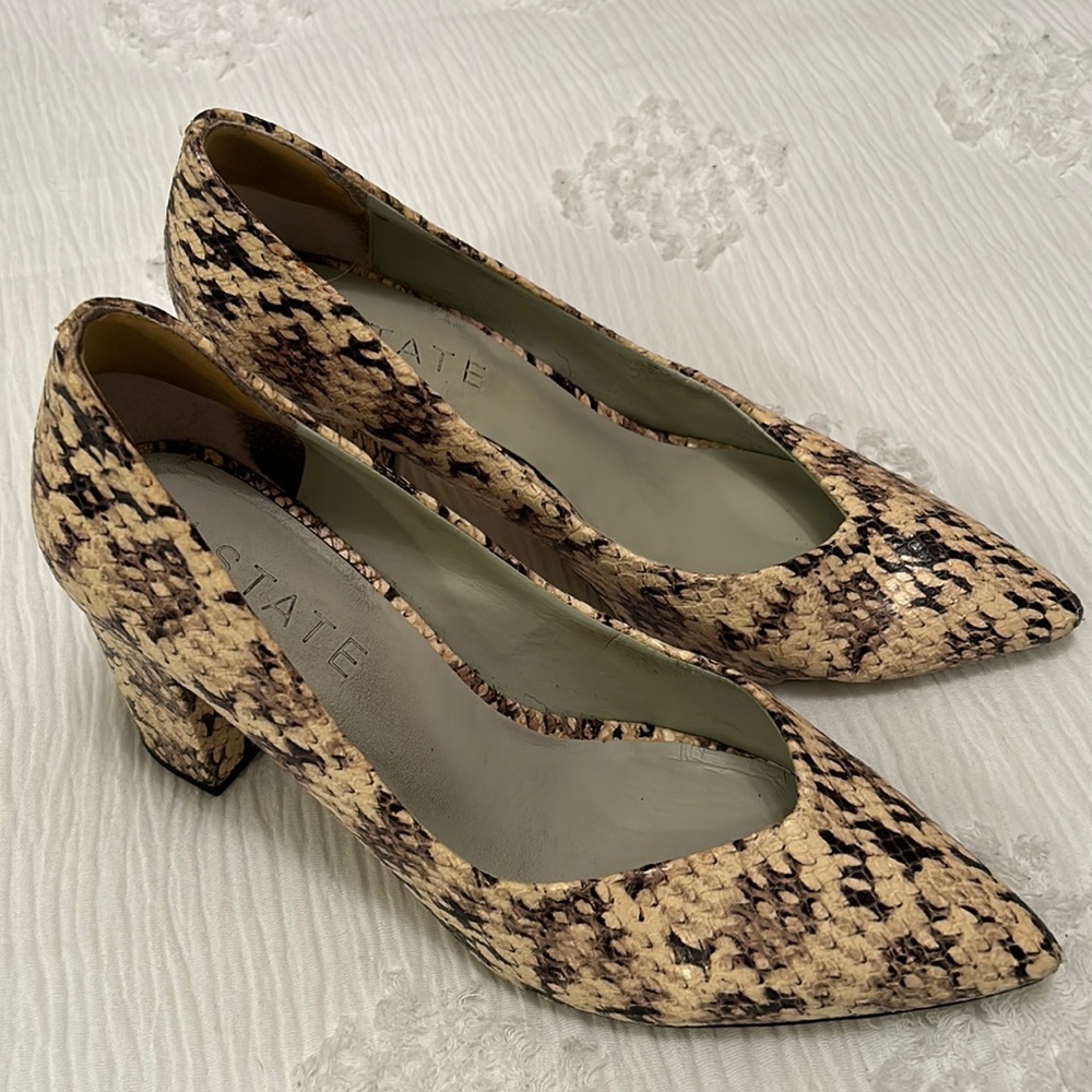 Snake skin style heels